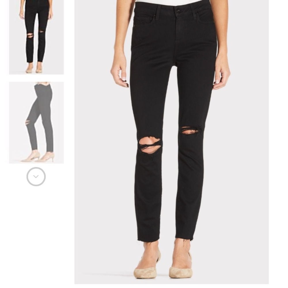 Paige black denim verdugo ankle